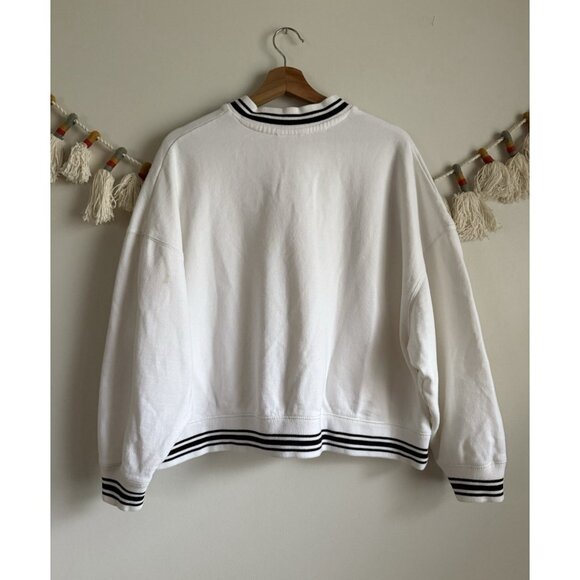 Free People Movement Best Of Pullover White Varsity Oversized Sporty Preppy XS - Picture 4 of 11